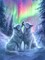 Wolf Diamond Painting Kit (Snow Aurora White Wolf) 12×16 inch